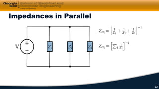 Impedances in Parallel
22
 