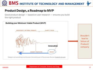 Department of Computer Science and Engg
10/5/2023 17
Shouldn't
lead to
failure of
Product/
company
 