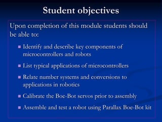 Module_1_Introduction to robotic and microcontroller.ppt | Robotics ...