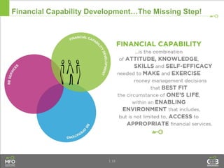 1.18
Financial Capability Development…The Missing Step!
 
