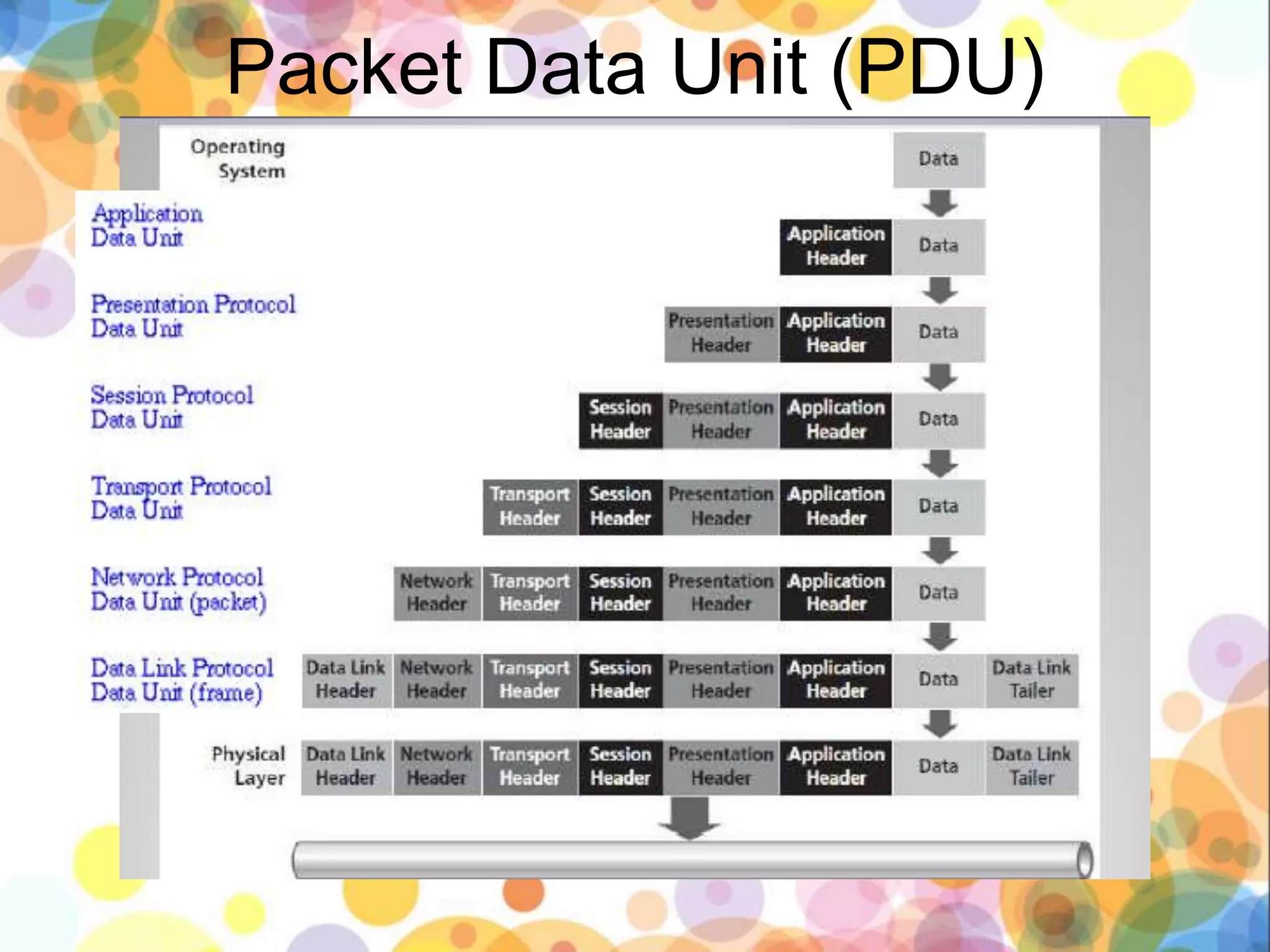 Packet Data Unit (PDU)
 