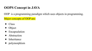 Oop And Java Module 1_Introduction to Java and Features of Java.pptx
