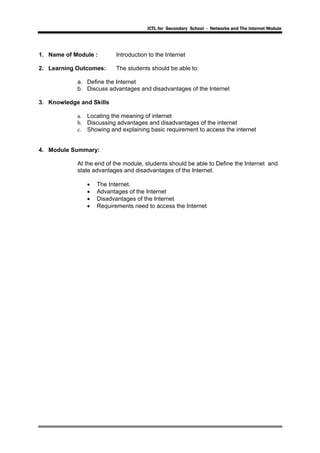 Module 1 intro internet | PDF