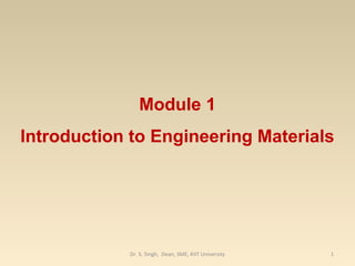 introduction to engg materials | PPT