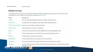 OpenAI’s generative models https://platform.openai.com/docs/models
Ranjitha P-20213CSE0014 14
 