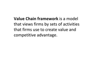 Modul Value Chain Value Chain and value system | PPT