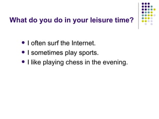 Module 1 leisure activities | PPT