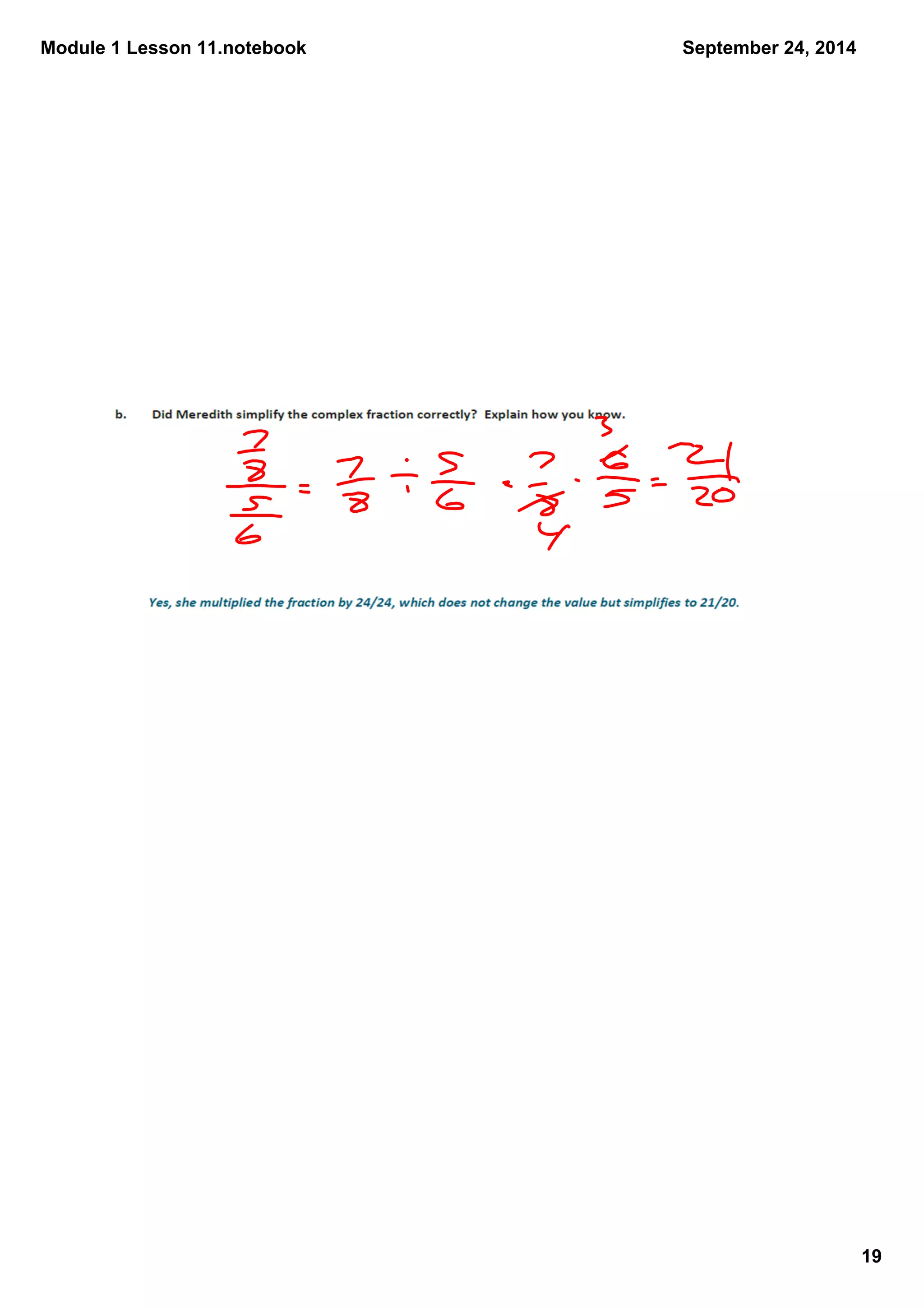 Module 1 Lesson 11.notebook 
19 
September 24, 2014 
 