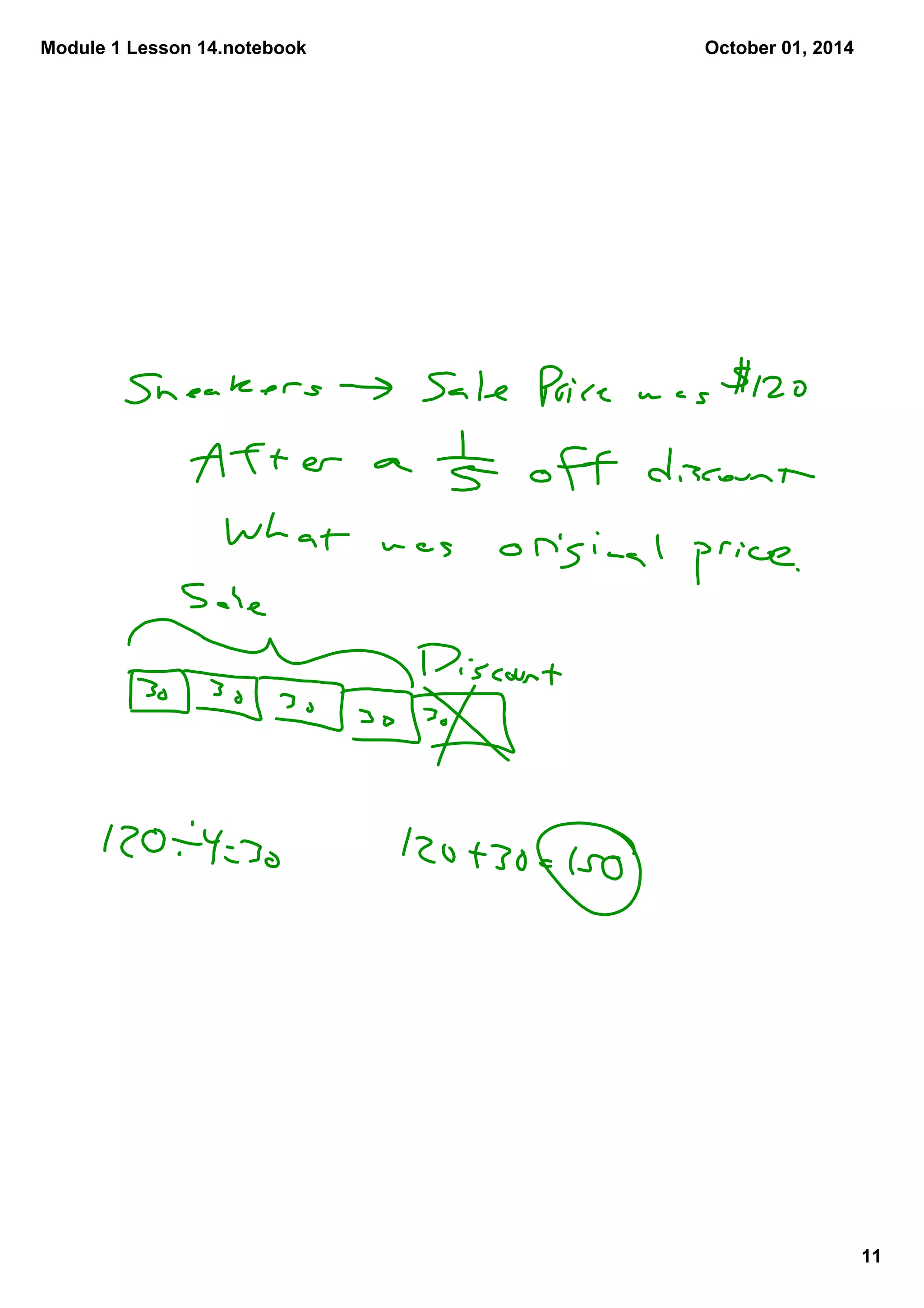 Module 1 Lesson 14.notebook 
11 
October 01, 2014 
 