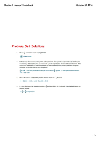 Module 1 Lesson 15.notebook 
3 
October 06, 2014 
Problem Set Solutions 
 