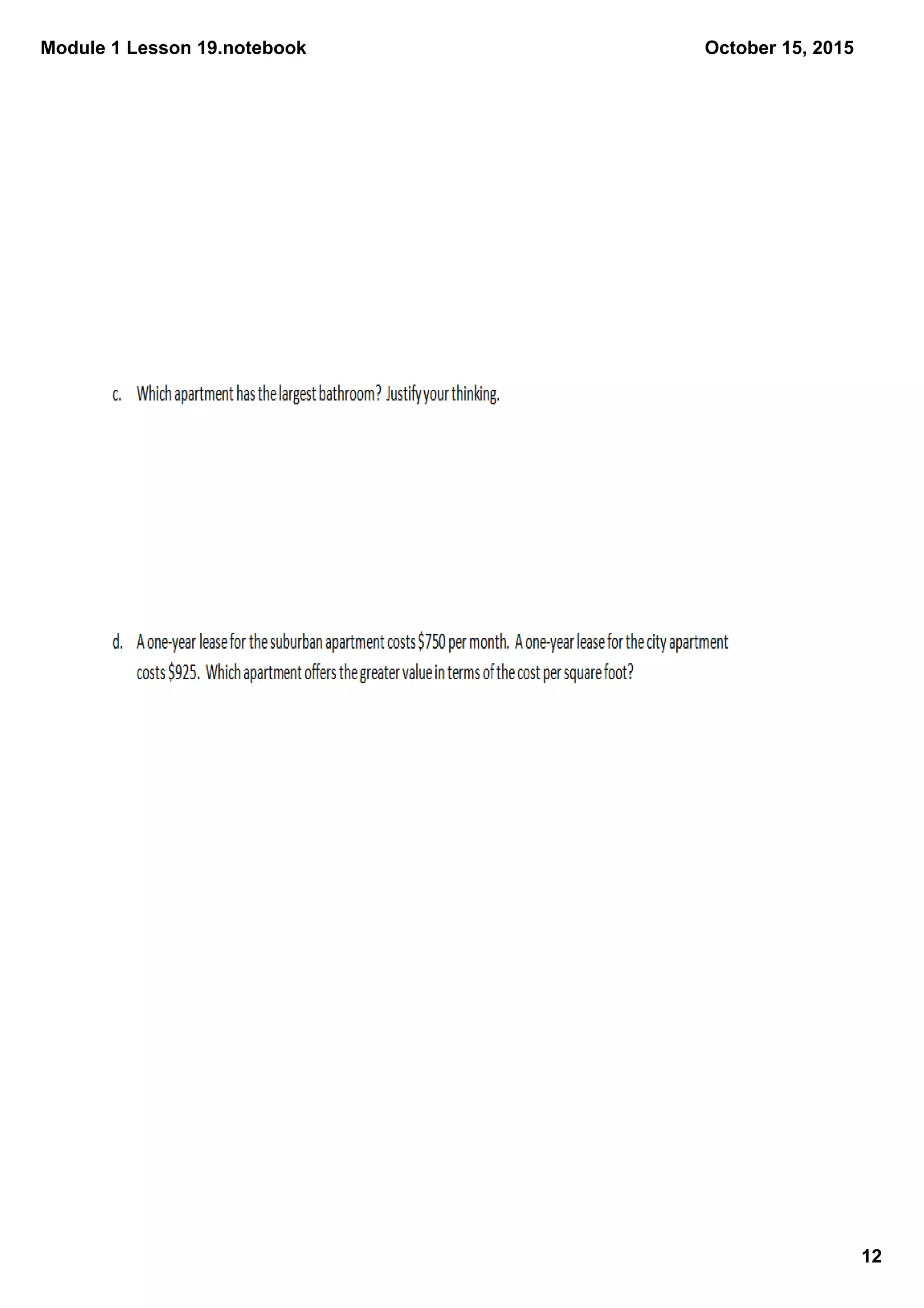 Module 1 Lesson 19.notebook
12
October 15, 2015
 