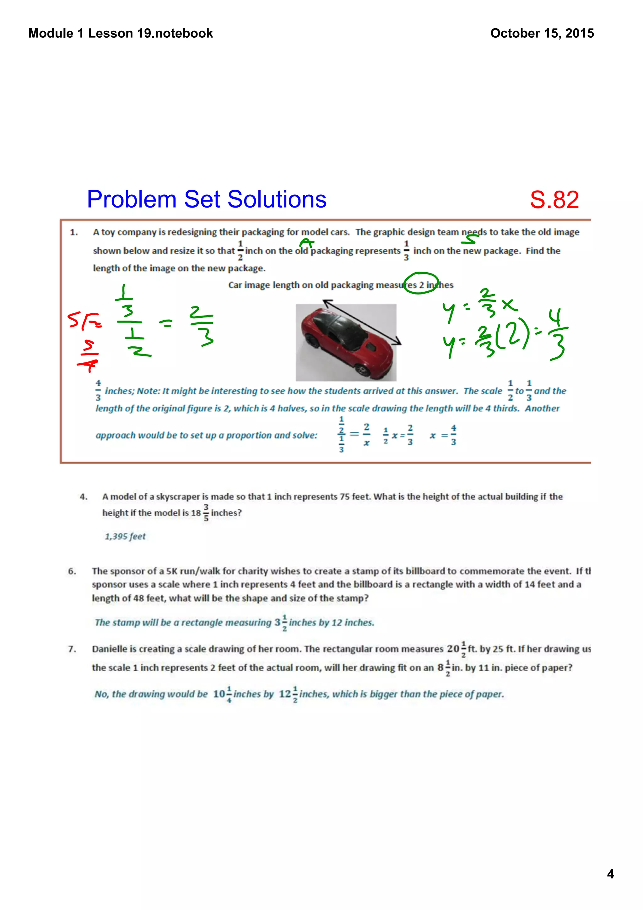 Module 1 Lesson 19.notebook
4
October 15, 2015
Problem Set Solutions S.82
 