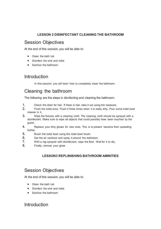 Module 1 lesson 1 housekeeping PDF