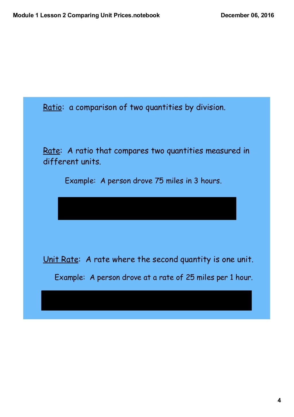 Module 1 lesson 2 comparing unit prices