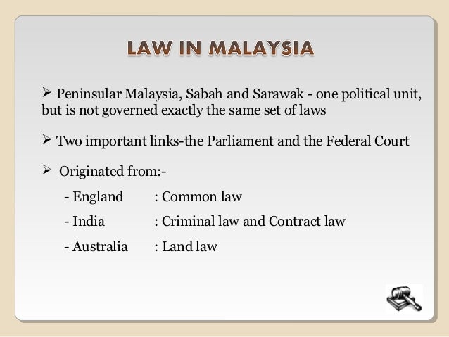 Malaysian Legal System