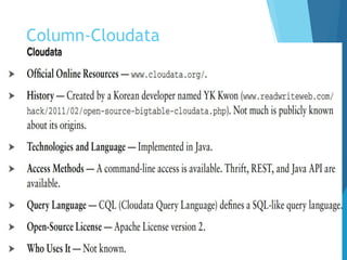 Column-Cloudata
 