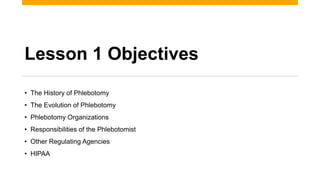 Module 1 - Online Phlebotomy