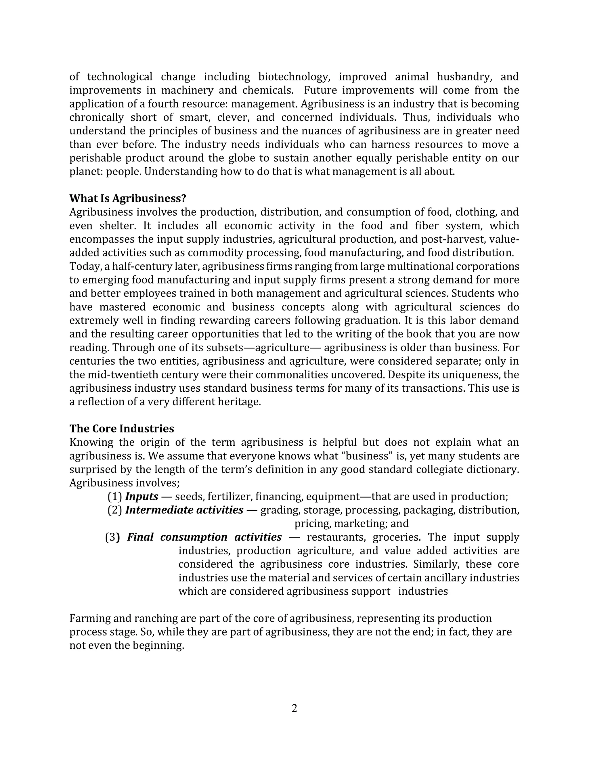 Module 1 Overview on Agribusiness | PDF