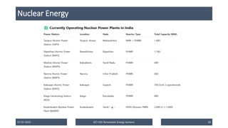 Nuclear Energy
07-07-2025 EET 435 Renewable Energy Systems 18
 