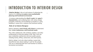 Comprehensive Introduction to Interior Design: Principles, Scope, and ...