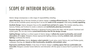 Comprehensive Introduction to Interior Design: Principles, Scope, and ...