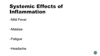 Mild Fever
Malaise
Fatigue
Headache
 
