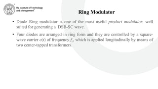 Ring Modulator Controls Principles of communication systems for reference | PPTX