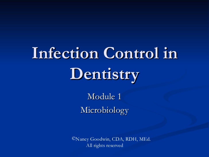 Infection Control in Dentistry