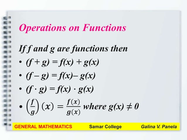 GENERAL MATHEMATICS Module 1: Review on Functions