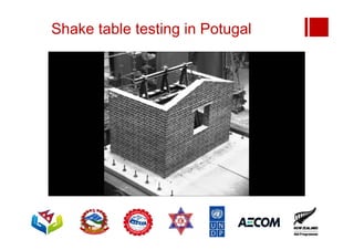 Shake table testing in Potugal
 