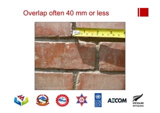 Overlap often 40 mm or less
 