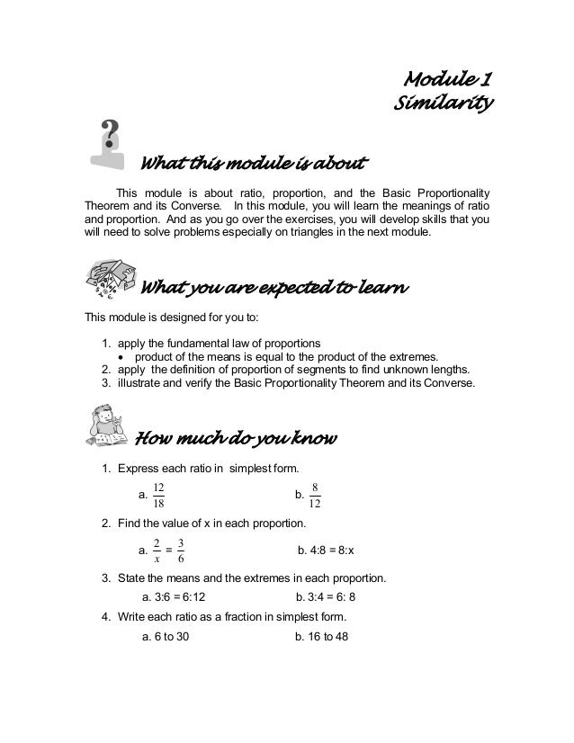 module 1 similarity what is 6 12 in simplest form