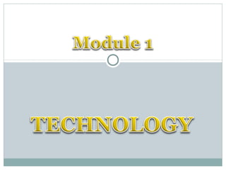 Module 1 tech