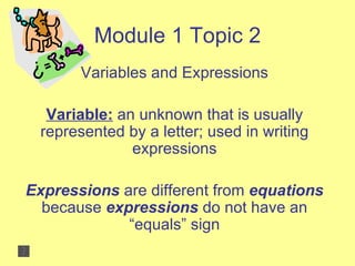 Module 1 Topic 2 Notes | PPT