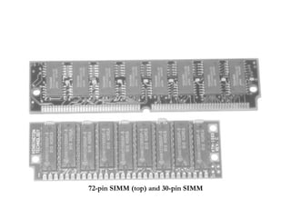 72-pin SIMM (top) and 30-pin SIMM
 