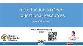 Introduction to Open Educational Resources | PPTX