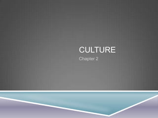 CULTURE
Chapter 2

 