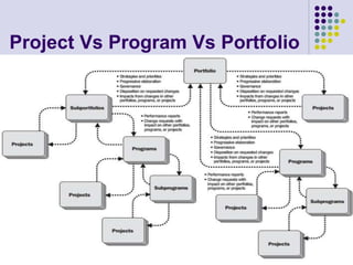 Project Vs Program Vs Portfolio
 