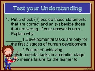 What Is Development Task Module 2- The Stages of Development and Developmental Tasks | PPT