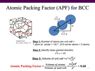 Packing Factor Engineering Module2 | PPTX