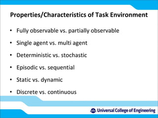 AI Intelligent Agents: Types and Environment Properties | PPTX