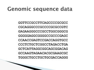 Genomic sequence data
 