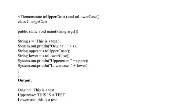 String in java, string constructors and operations | PPT