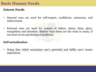 Understanding One's Needs Module 2.1 Basic Human Needs- concept of Health | PPTX