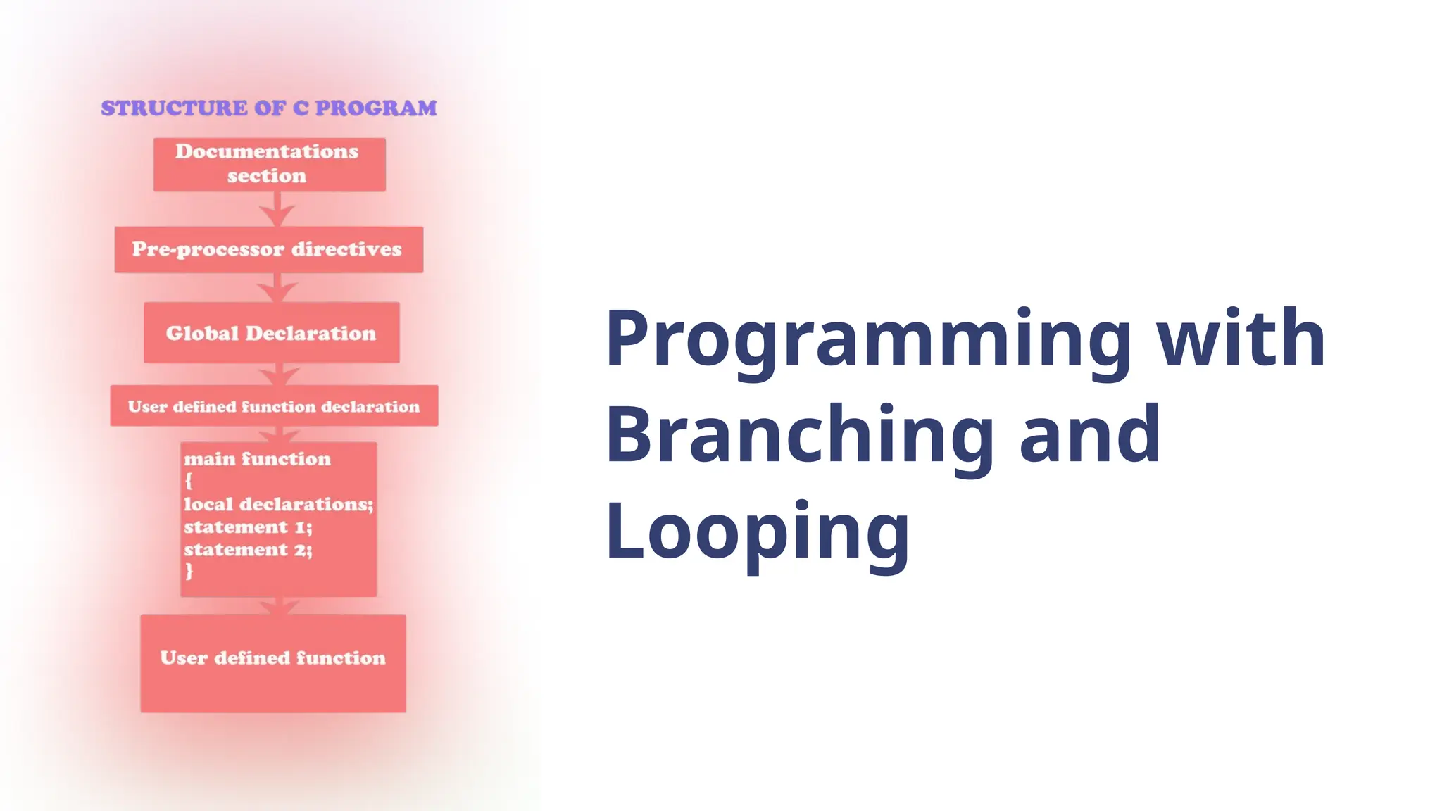 Programming with
Branching and
Looping
 