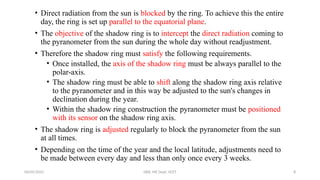 Solar Pv Shadow Rings Solar Power plant and radiation measurement | PPTX