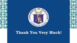 As of 02/17/14 Special ManCom Meeting on SHS Preparations. For DEPED US
E ONLY
Thank You Very Much!
 