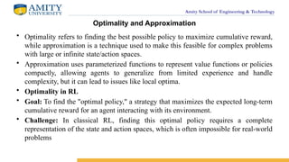 Policy Approximation module 2.2.pptx reinforcement learnning amity university mp | PPTX