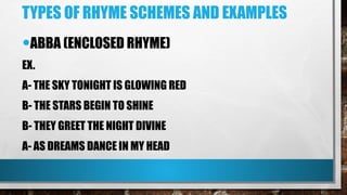 WRITE A SHORT POEM APPLYING THE VARIOUS ELEMENTS AND LITERARY DEVICES ...