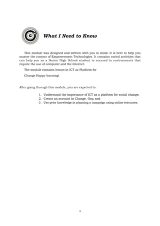 MODULE 2.pdf EMPOWERMENT TECHNOLOGY FOR GRADE 11 | PDF